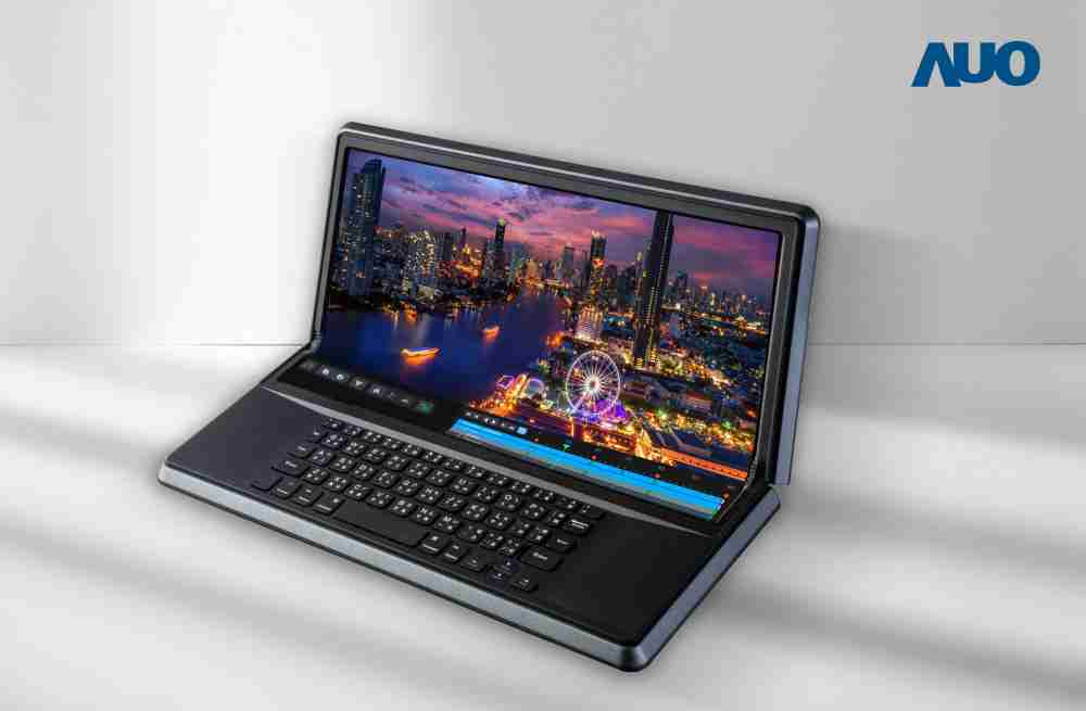 Wepay14.6吋Micro LED折迭显示屏幕，，，搭配半径4mm的弯折绞炼，，以及高画素、、、、高亮度、、、高对比度的显示技术特点，，，即便在大视角下仍保有绝佳色相与亮度